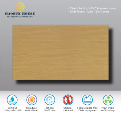 Tấm Nhựa PVC Vân Gỗ HS003 Haosunhouse