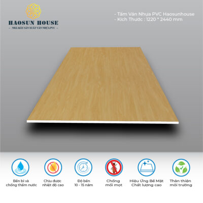 Tấm Nhựa PVC Vân Gỗ HS003 Haosunhouse