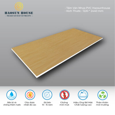 Tấm Nhựa PVC Vân Gỗ HS003 Haosunhouse