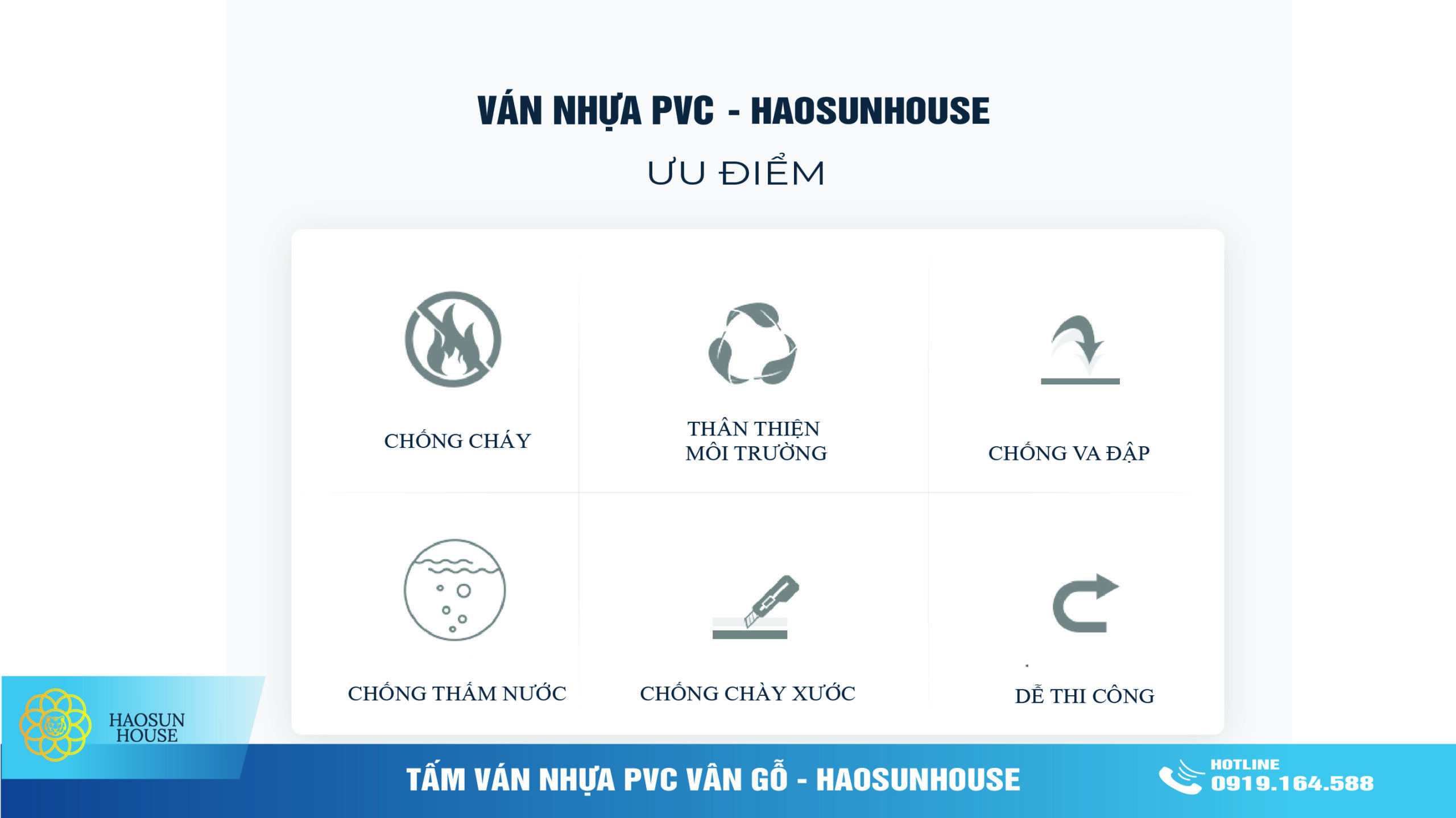 Ưu điểm Tấm PVC Vân Gỗ haosuhouse