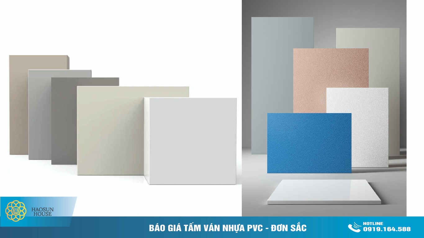 báo giá tấm ván nhựa pvc đơn sắc