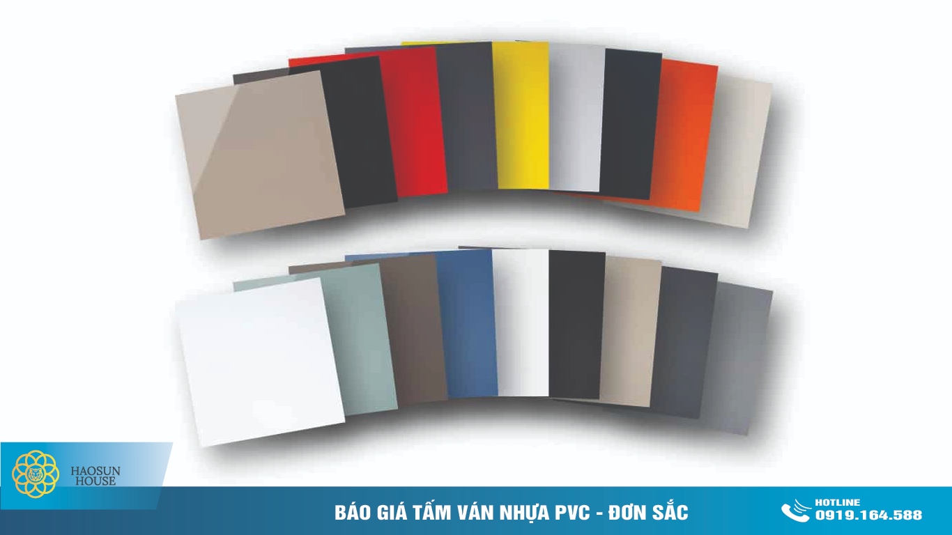 báo giá tấm ván nhựa pvc đơn sắc