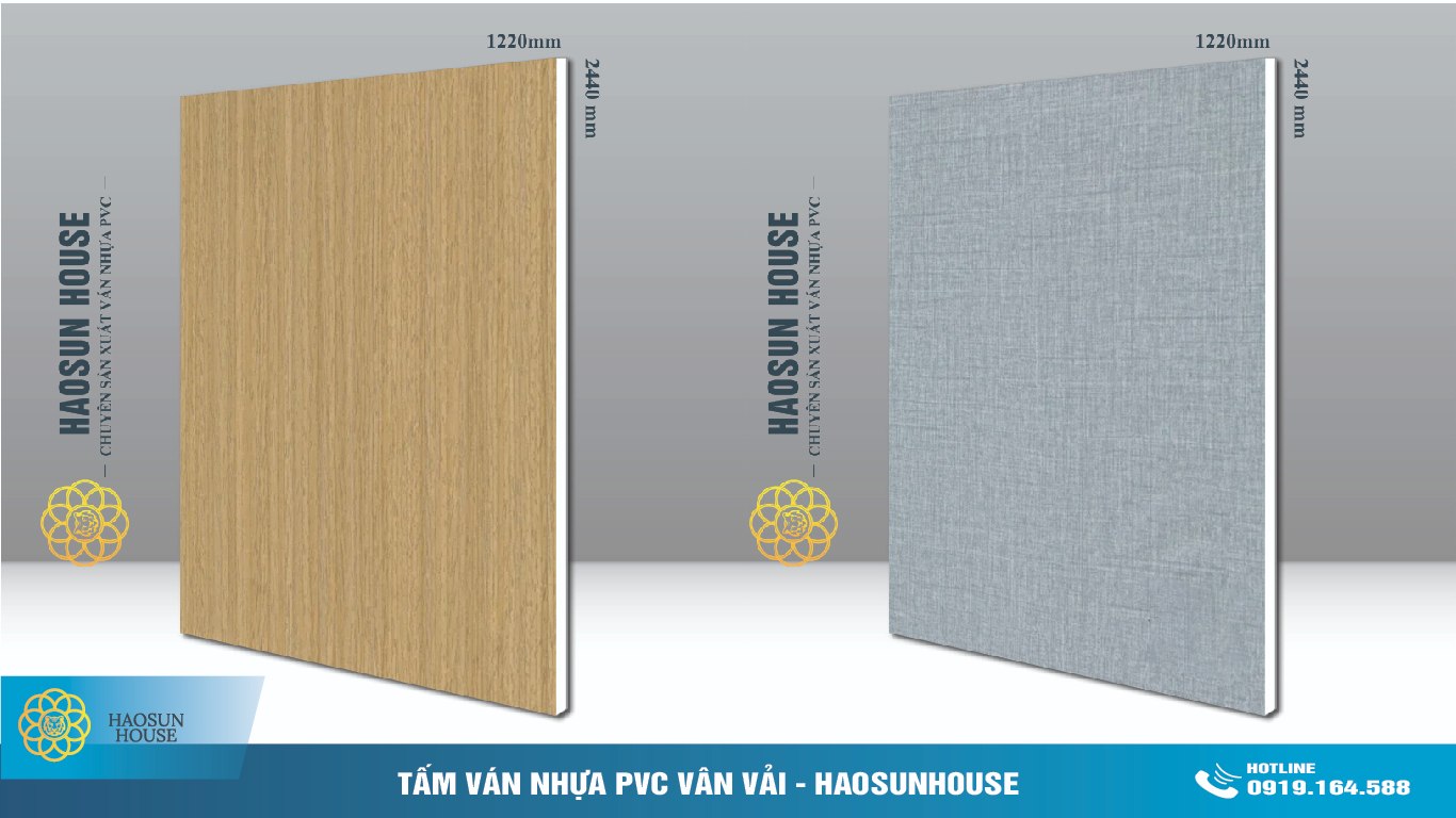 So sánh PVC Vân Gỗ Vs vân Vải haosunhouse