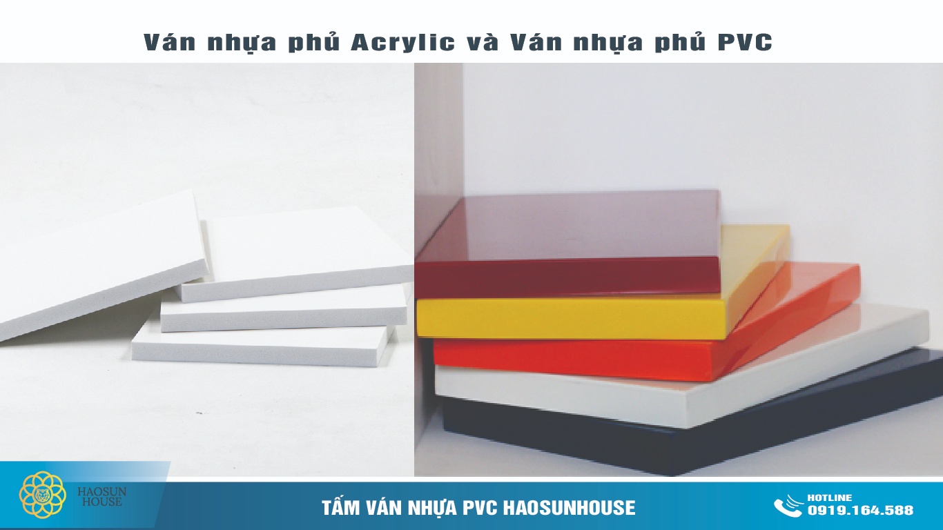 So sánh Tấm Nhựa Phủ PVC và phủ Acrylic