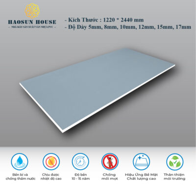 Tấm Nhựa PVC Đơn Sắc HS012 Haosun House