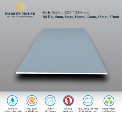 Tấm Nhựa PVC Đơn Sắc HS012 Haosun House