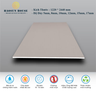 Tấm Nhựa PVC Đơn Sắc HS014 Haosun House