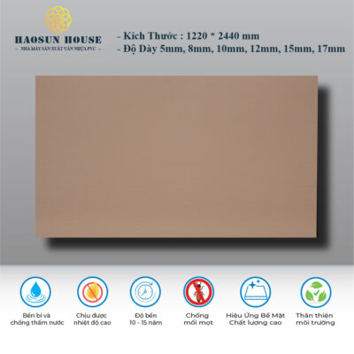 Tấm Nhựa PVC Đơn Sắc HS015 Haosunhouse