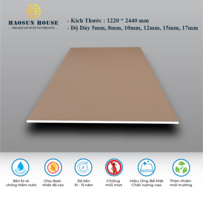 Tấm Nhựa PVC Đơn Sắc HS015 Haosunhouse