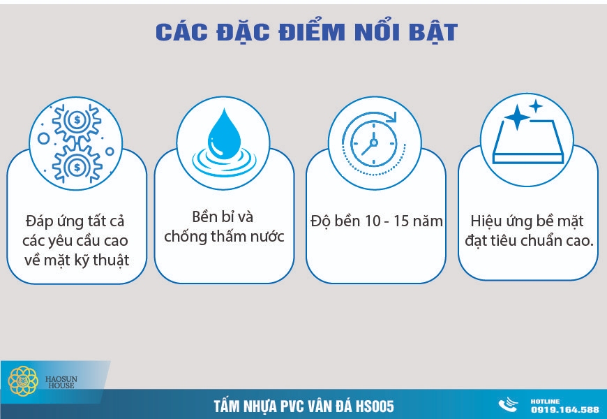 Tấm Nhựa PVC Vân Đá HS005 Haosunhouse