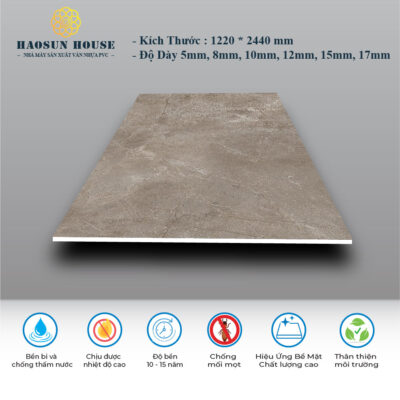 Tấm Nhựa PVC Vân Đá HS005 Haosunhouse