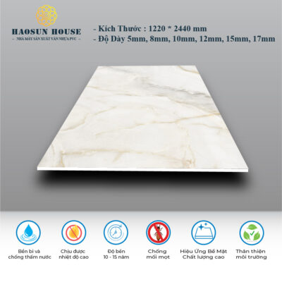 Tấm Nhựa PVC Vân Đá HS006 Haosunhouse