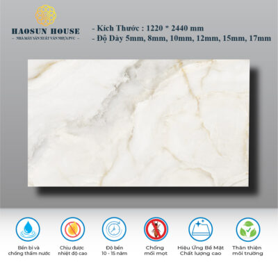 Tấm Nhựa PVC Vân Đá HS006 Haosunhouse