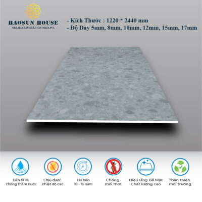 Tấm Nhựa PVC Vân Đá HS007 Haosunhouse