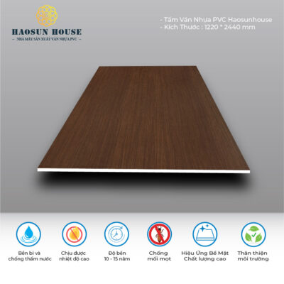 Tấm Nhựa PVC Vân gỗ HS001 Haosunhouse