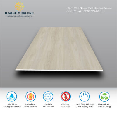 Tấm Nhựa PVC Vân Gỗ HS004 Haosunhouse