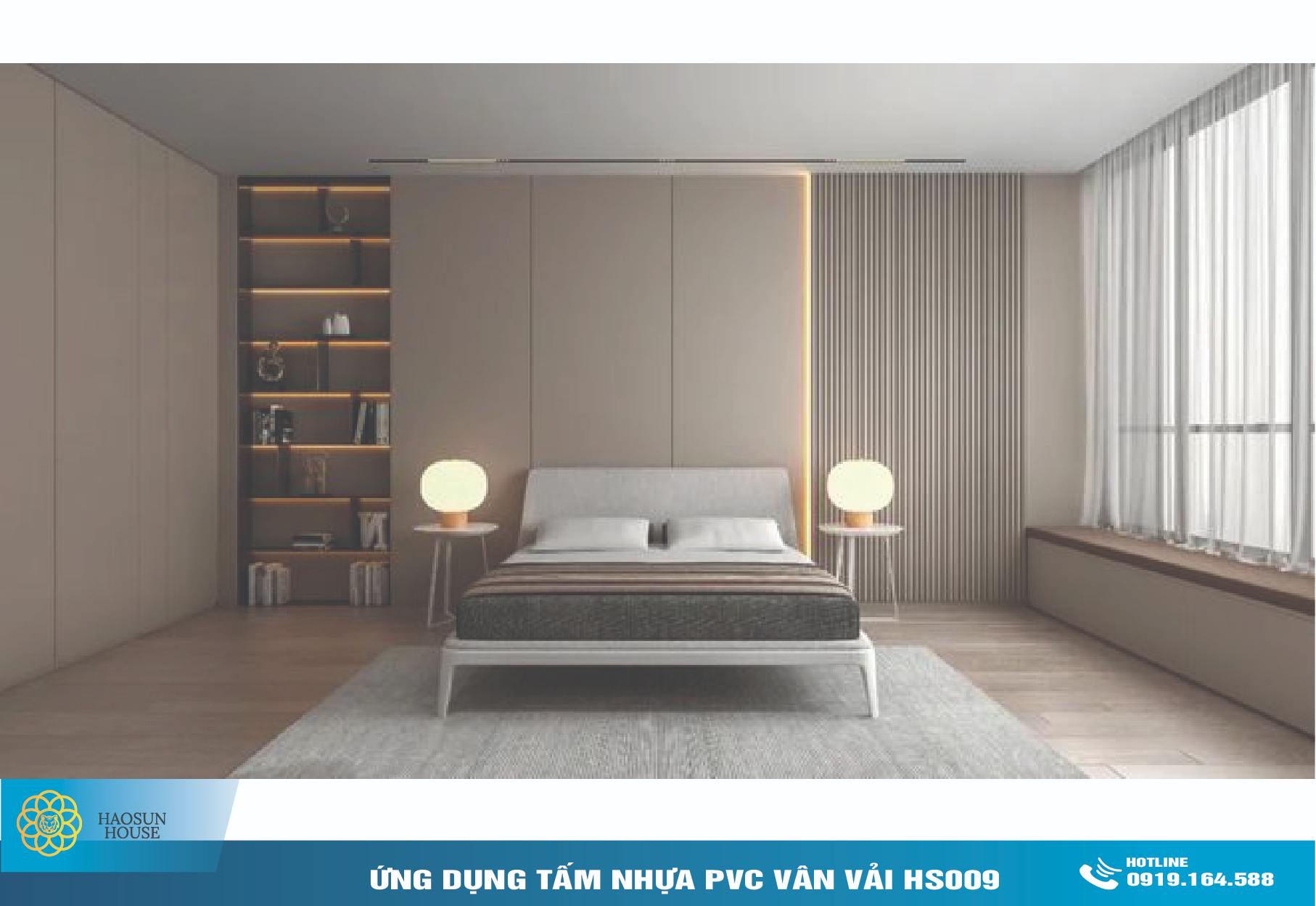 Tấm Nhựa PVC Vân Vải HS009