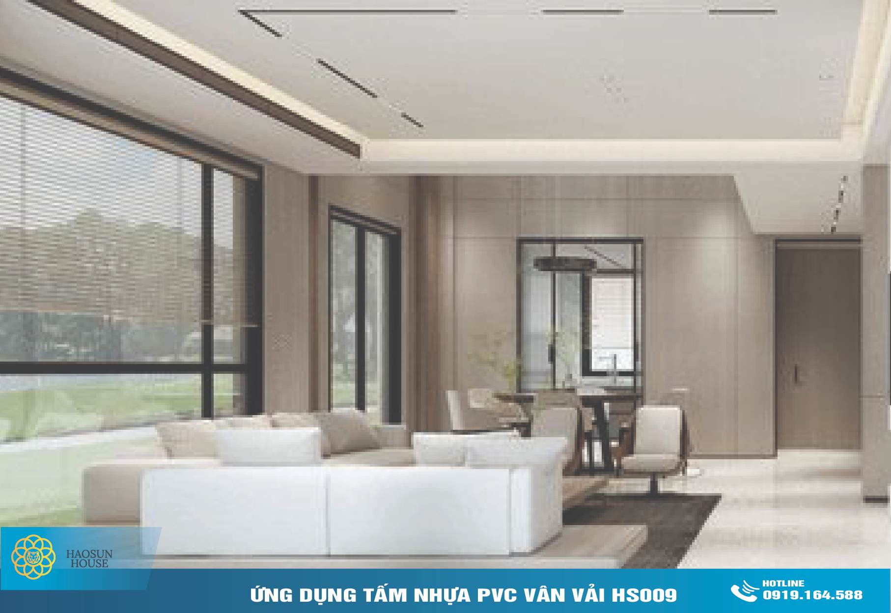 Tấm Nhựa PVC Vân Vải HS009