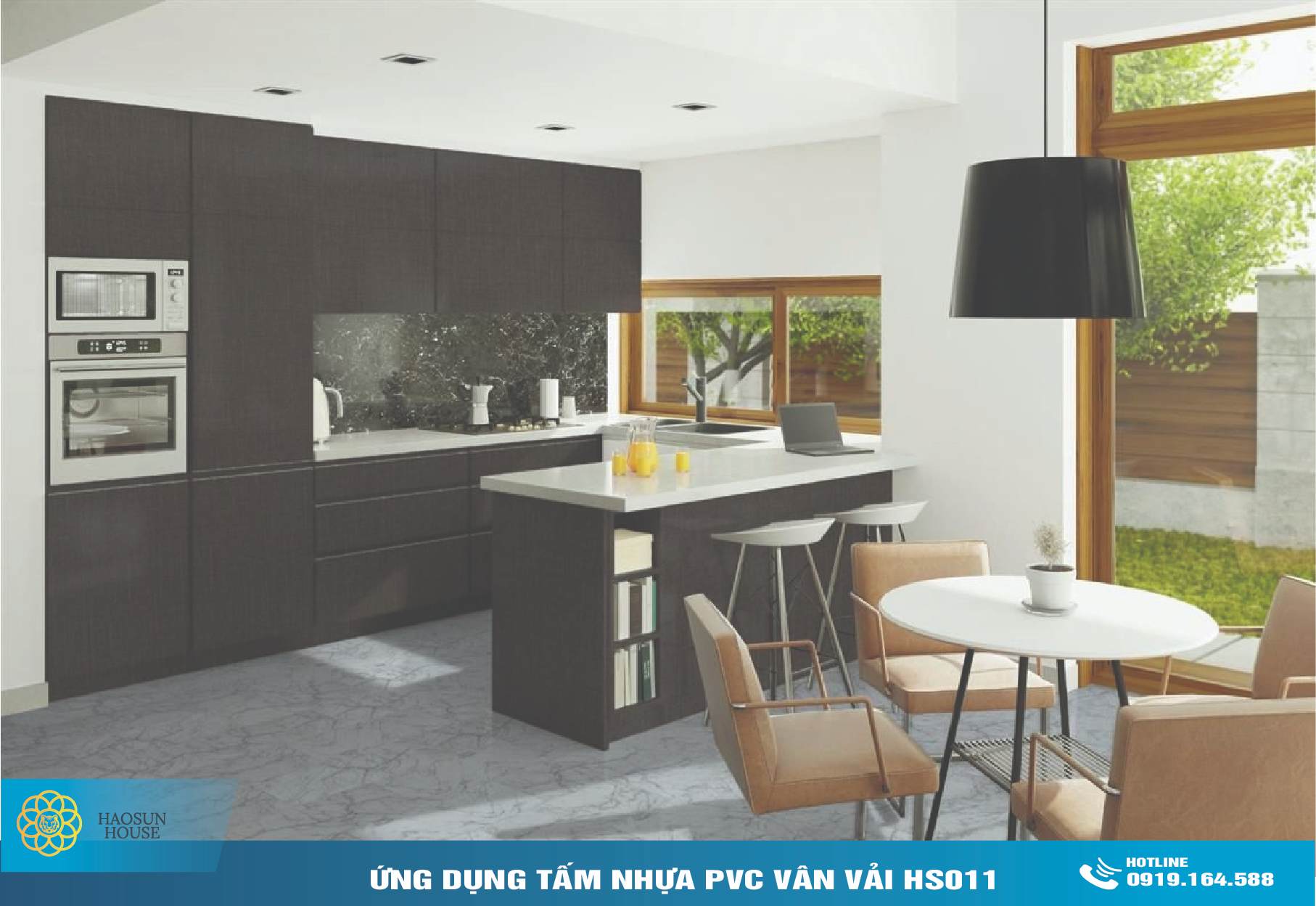Ứng dụng Tấm Nhựa PVC Vân Vải HS011