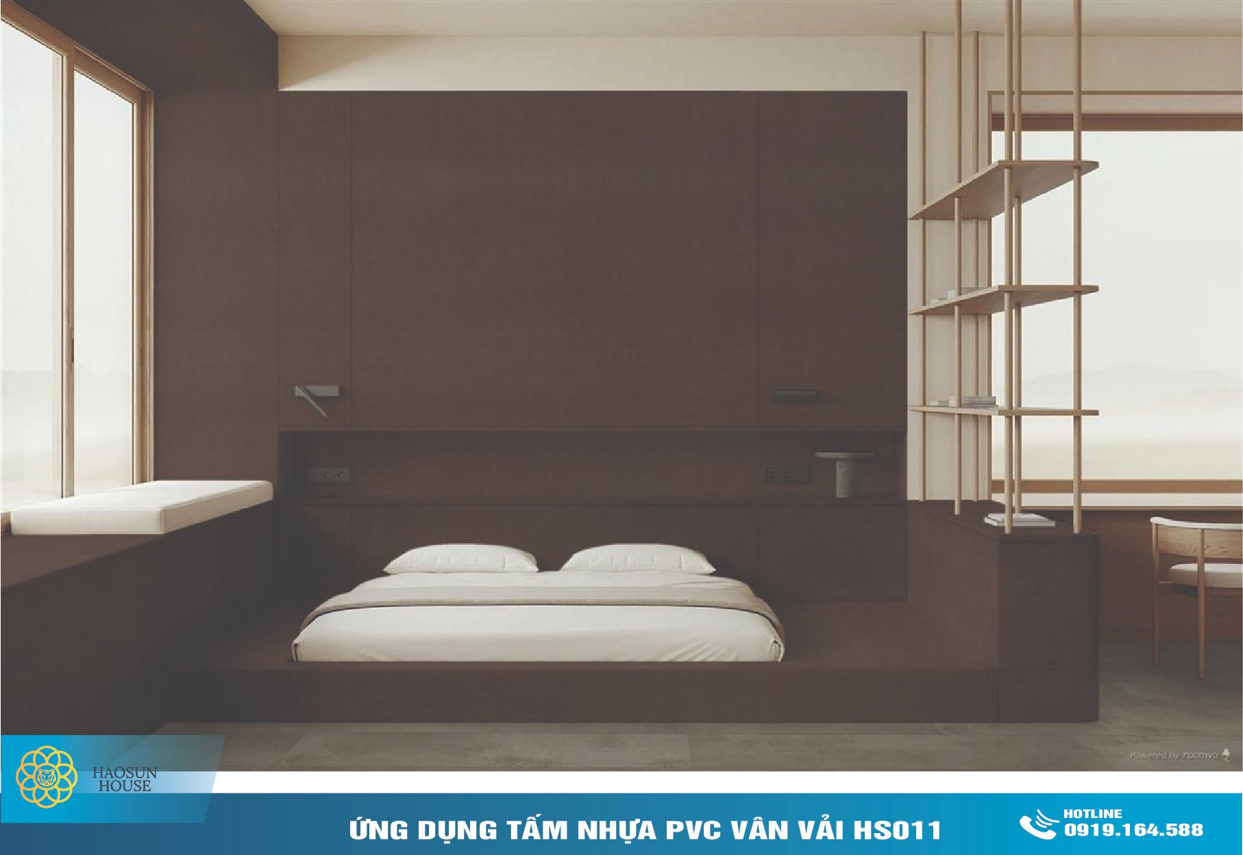 Ứng dụng Tấm Nhựa PVC Vân Vải HS011
