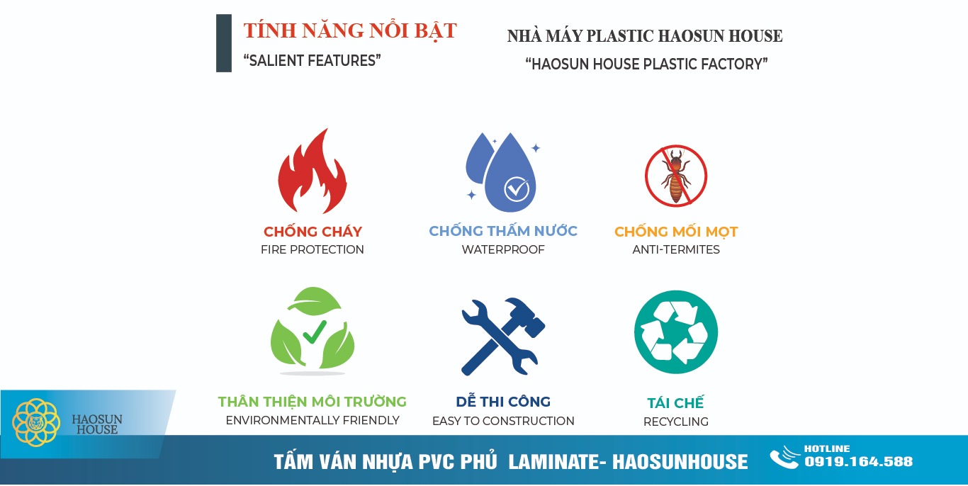 Tấm Ván Nhựa PVC Laminate Ưu Điểm