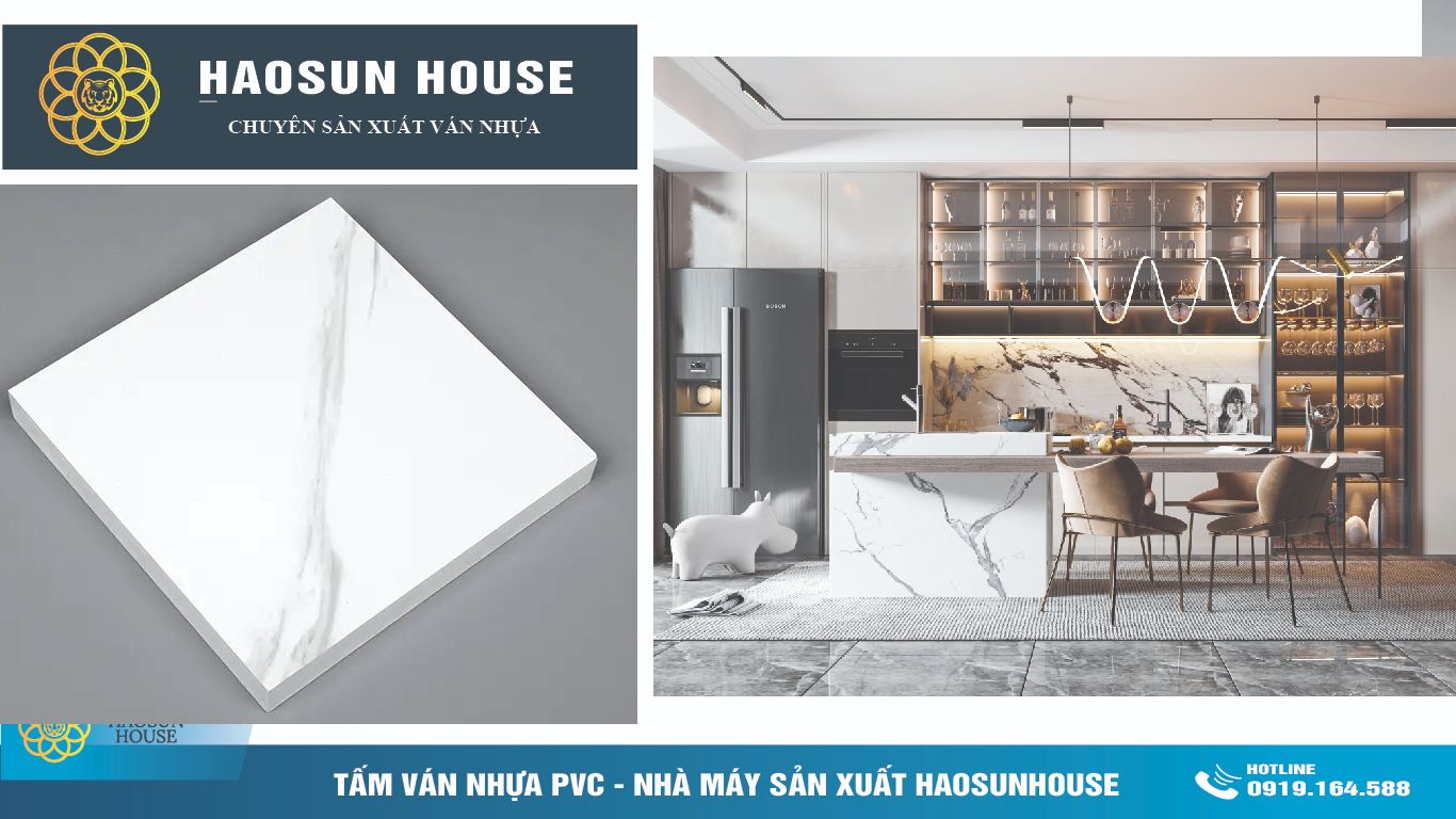 Ứng dụng tấm nhựa Giả đá haosunhouse