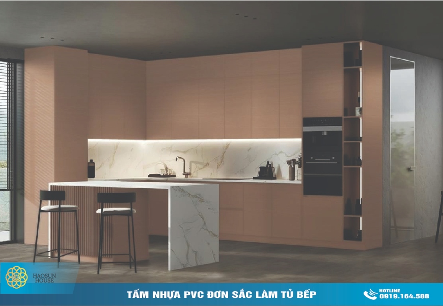 Ứng dụng Tấm Nhựa PVC Đơn Sắc HS015 Haosunhouse