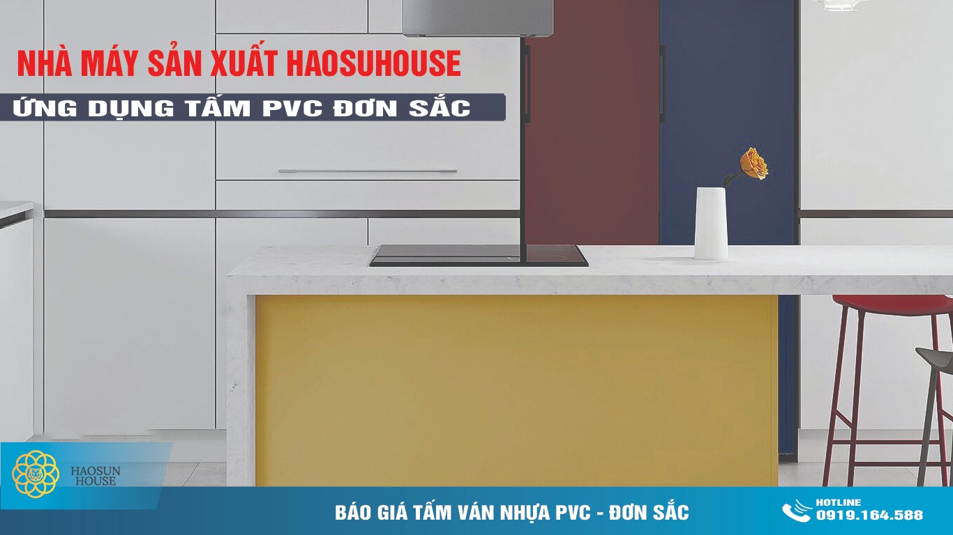 Ứng dụng tấm ván pvc đơn sắc haosunhouse