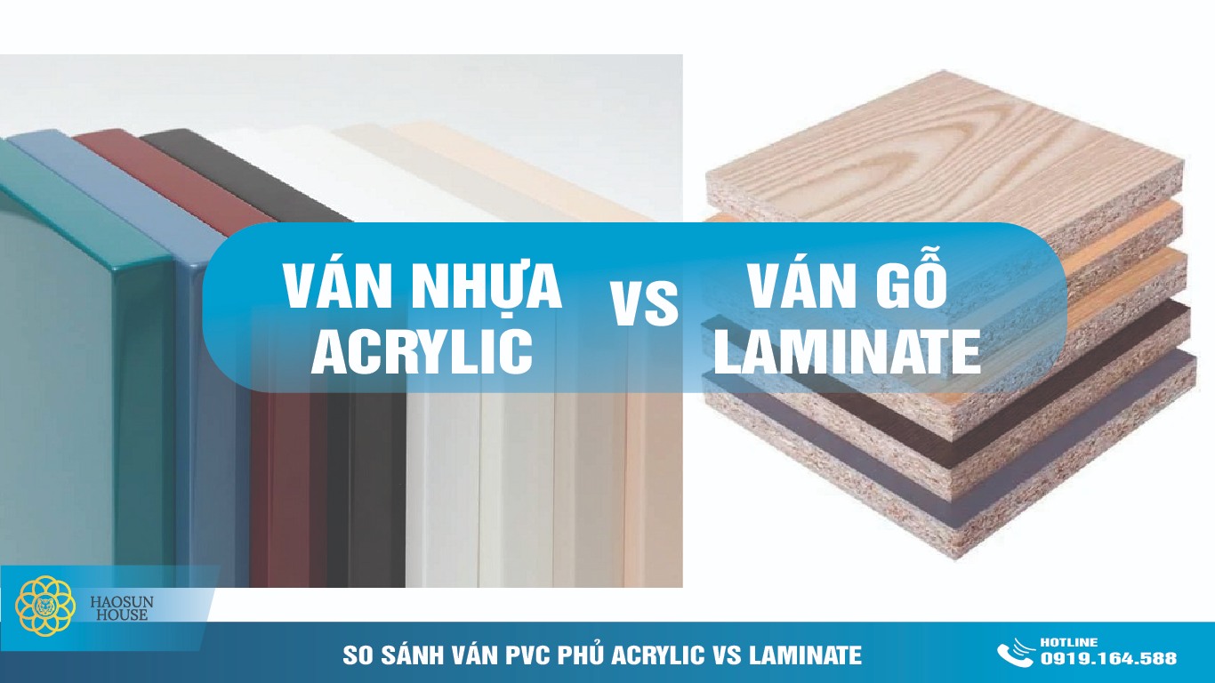 So sánh ván pvc phủ Acrylic vs laminate
