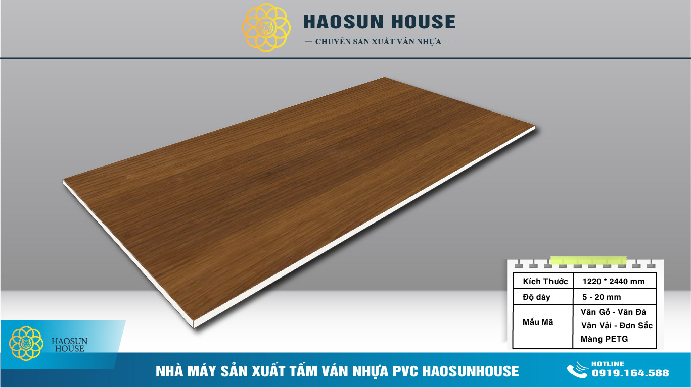 Tấm Ván Nhựa PVC Vân Gỗ
