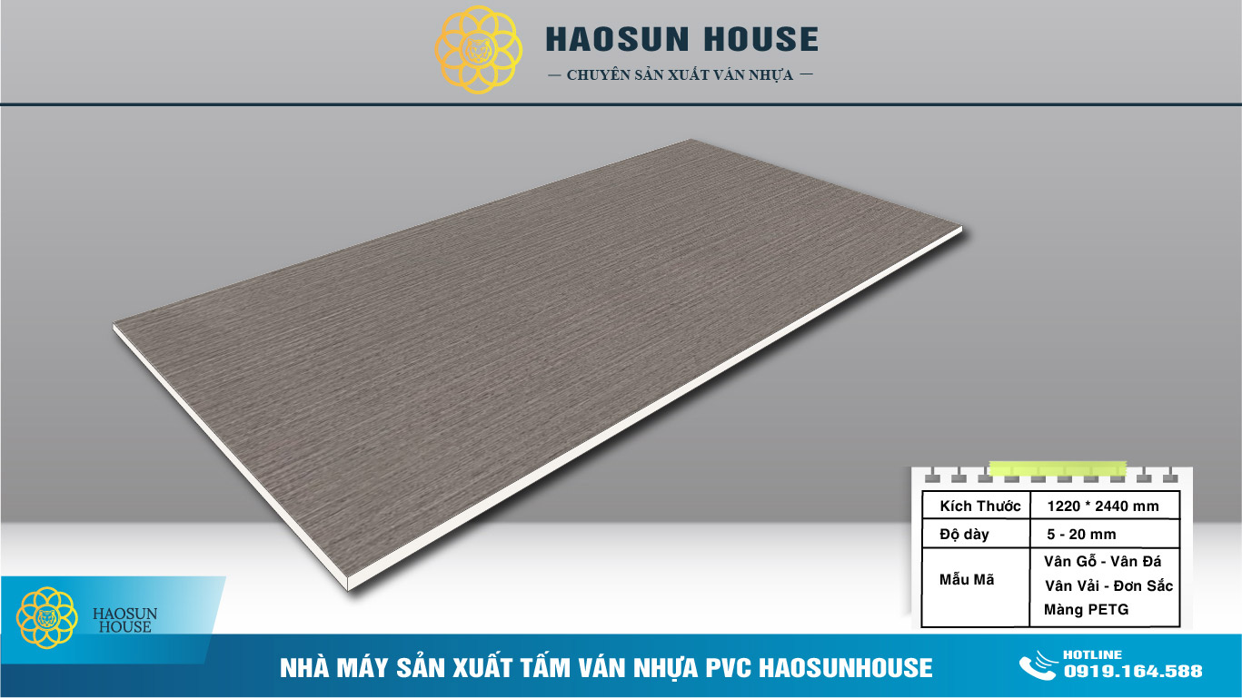 Tấm Ván Nhựa PVC 5mm và 10mm Vân Gỗ