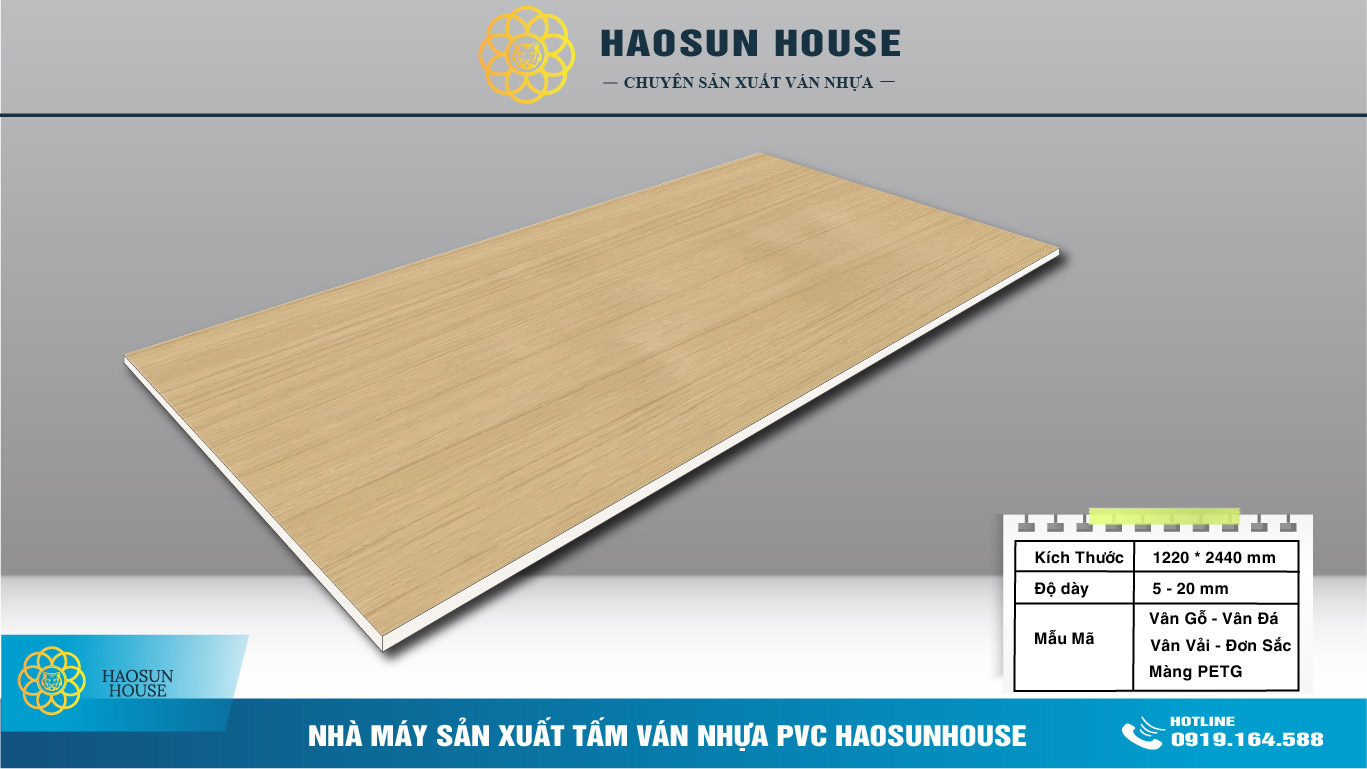 Tấm Ván Nhựa PVC Vân Gỗ