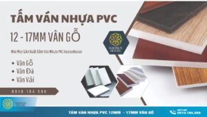 Tấm Ván Nhựa PVC 12mm 17mm Vân Gỗ