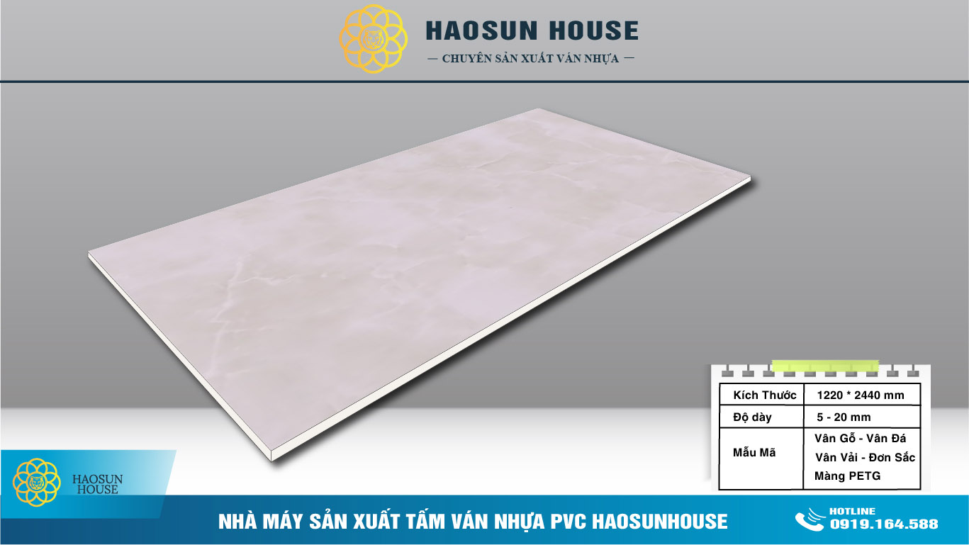 Tấm Ván Nhựa PVC giả đá haosunhouse