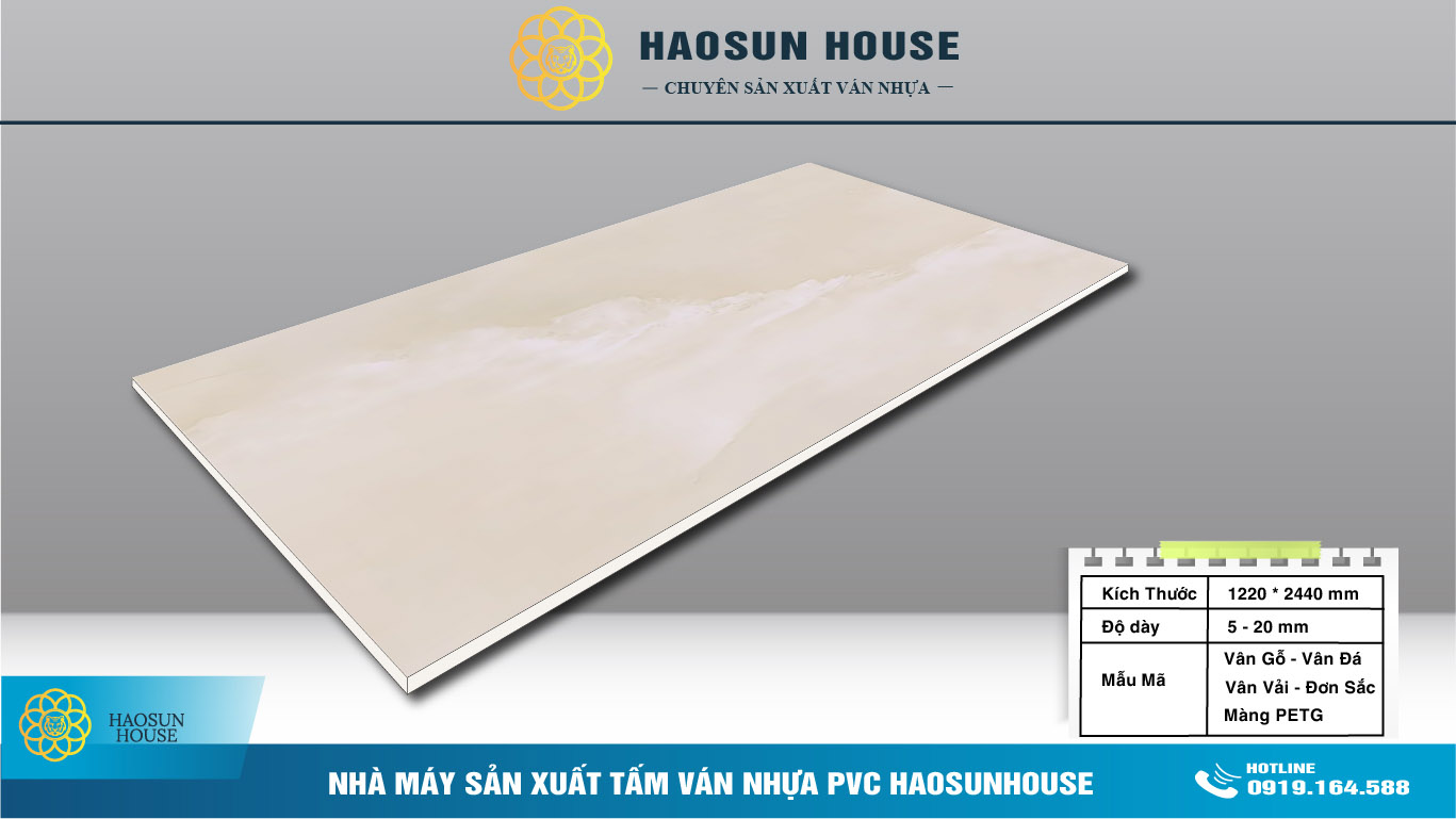 Tấm ván nhựa pvc vân đá 5mm và 10mm