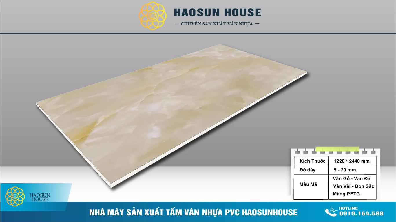 Tấm Ván Nhựa PVC 15mm Giả Đá