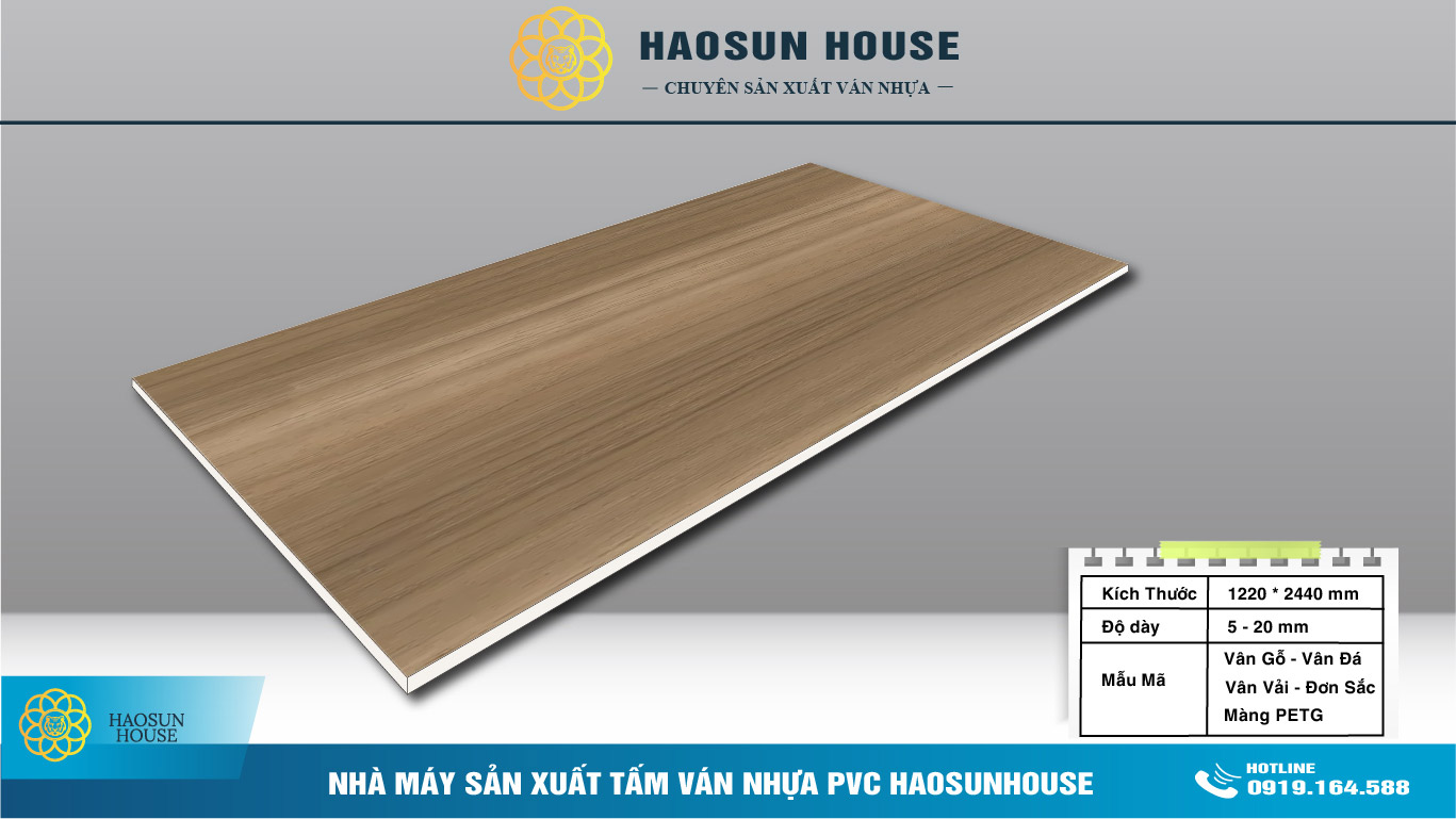 Tấm Ván Nhựa PVC giả gỗ