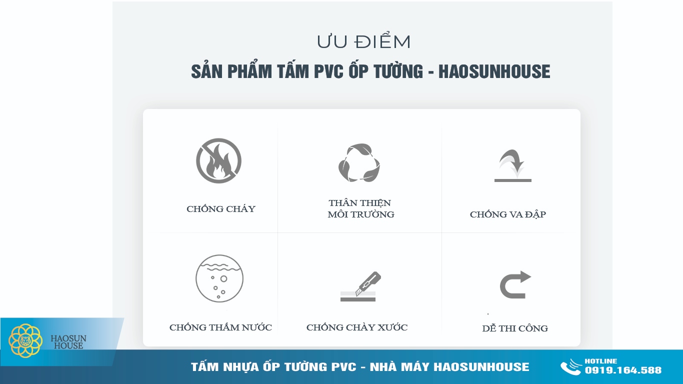 Ưu điểm Tấm Nhựa ốp Tường PVC