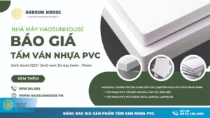 Bảng báo giá tấm ván nhựa pvc haosunhouse