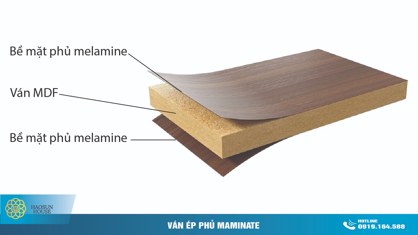 Cấu tạo Ván ép phủ melamine