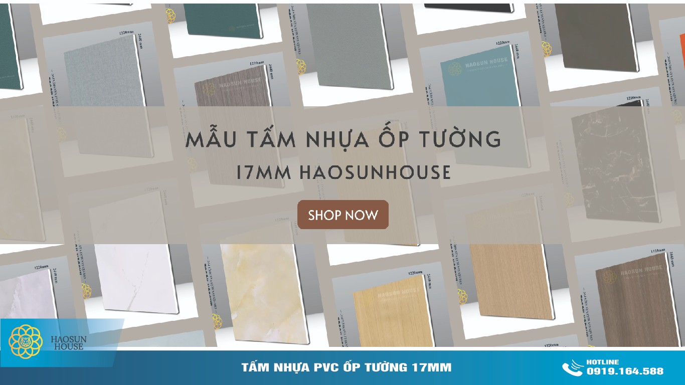 mẫu mã Tấm Nhựa PVC ốp tường 17mm
