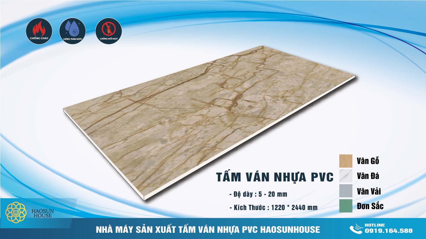 Mẫu Vân Đá Tấm Ván Nhựa PVC