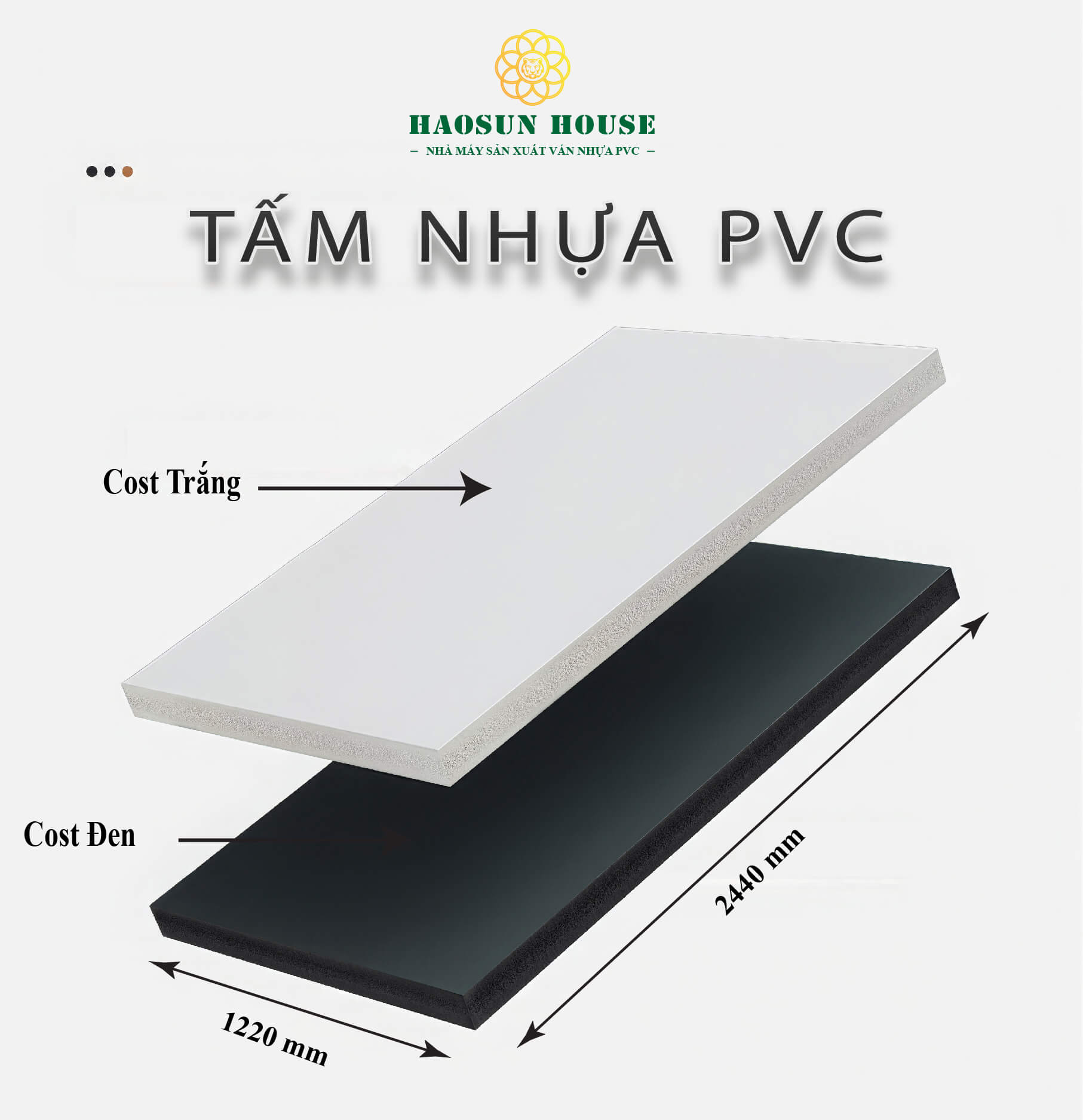 Nhà máy sản xuất tấm nhựa pvc haosun house