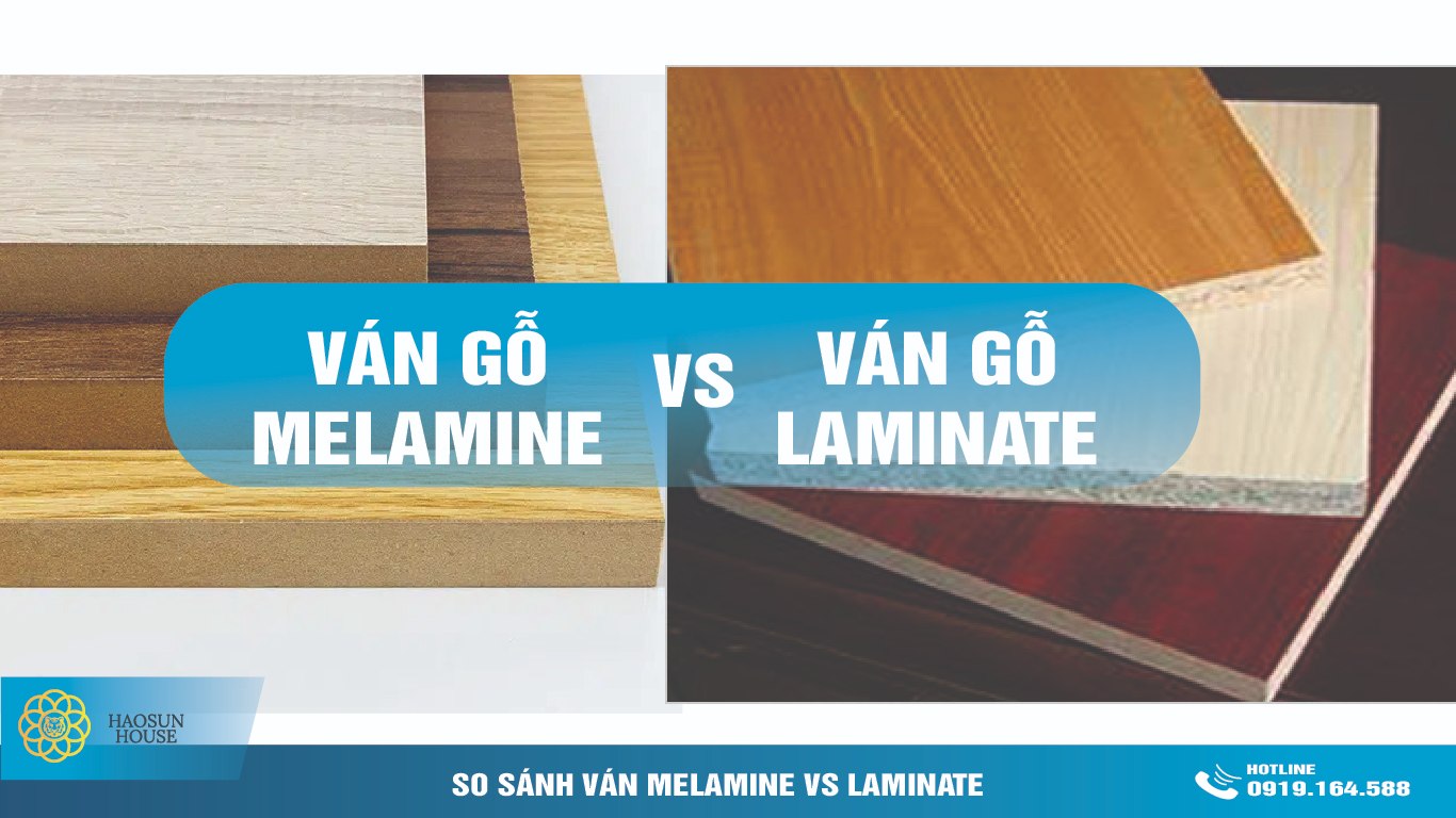 So sánh ván melamine vs laminate