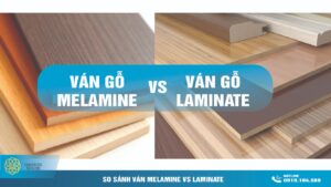 So sánh ván melamine vs laminate
