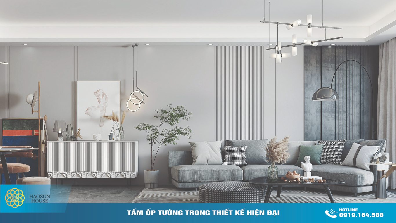 Tấm Nhựa ốp tường đơn sắc ốp tường phòng khách