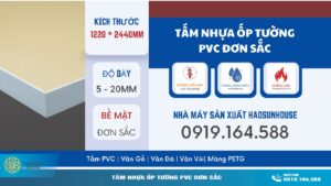 Tấm ván Nhựa ốp tường pvc đơn sắc