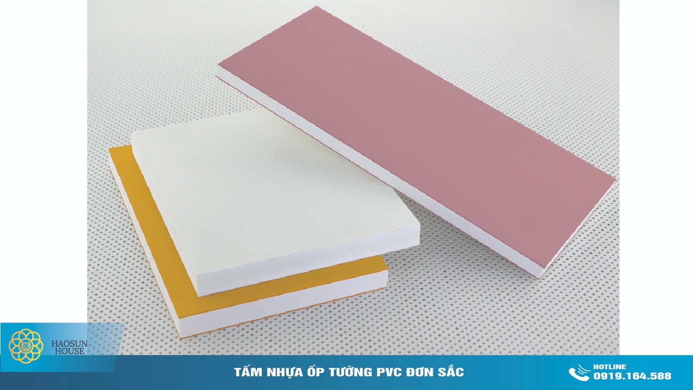 Tấm ván Nhựa ốp tường pvc đơn sắc