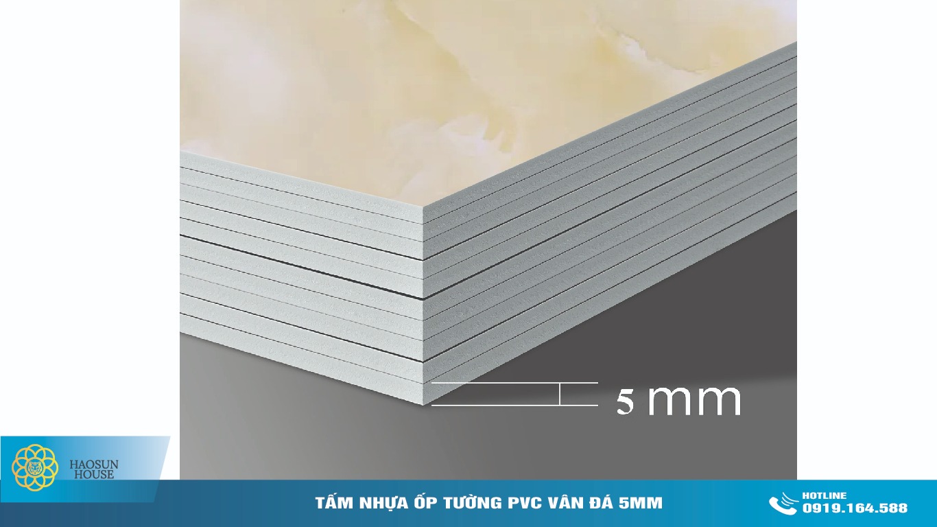 Tấm Nhựa ốp tường PVC Vân Đá 5mm