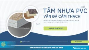 Tấm Nhựa ốp tường pvc vân đá 8mm